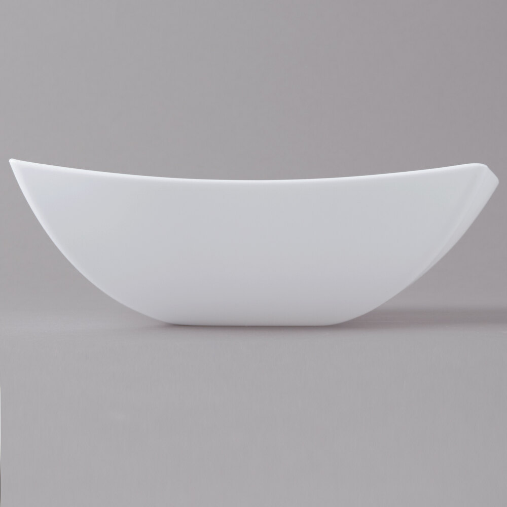 Fineline Wavetrends 132WH White Plastic Serving Bowl 32 oz. 50/Case