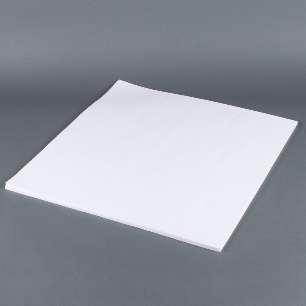 36'' x 36'' 40 lb. White Paper Table Cover 244/Bundle