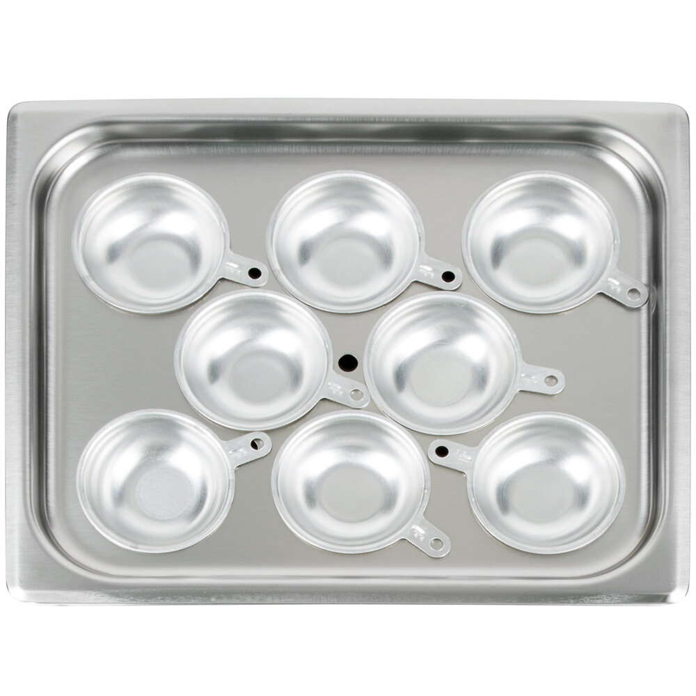 Vollrath 75070 Half Size 8 Cup Stainless Steel Egg Poacher / Juice