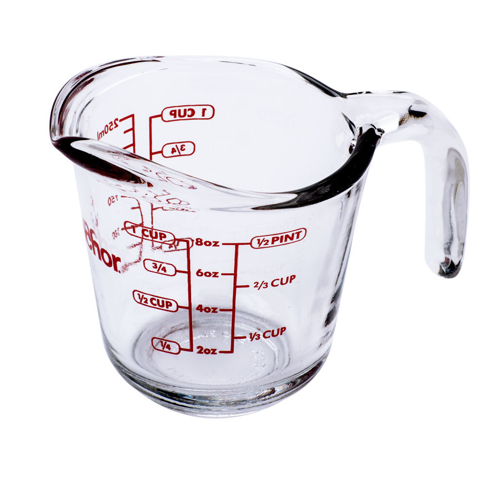 Anchor Hocking 55175ol 8 Oz. 1 Cup Glass Measuring Cup