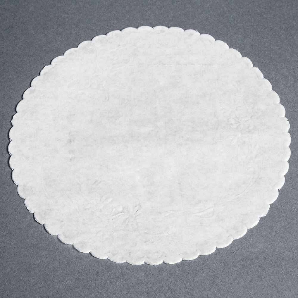 8" Floral Linen Paper Doilies 500 / Pack