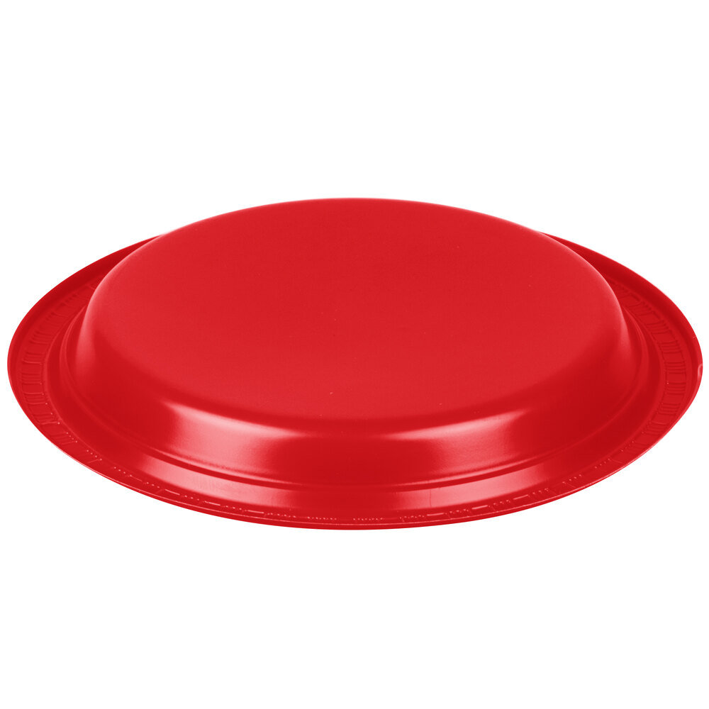 Creative Converting 28103121B 9" Classic Red Plastic Plate