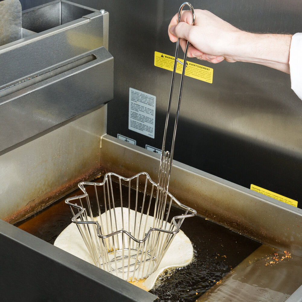 8 1/8" x 4 1/4" x 5" Taco Salad Bowl Frying Basket