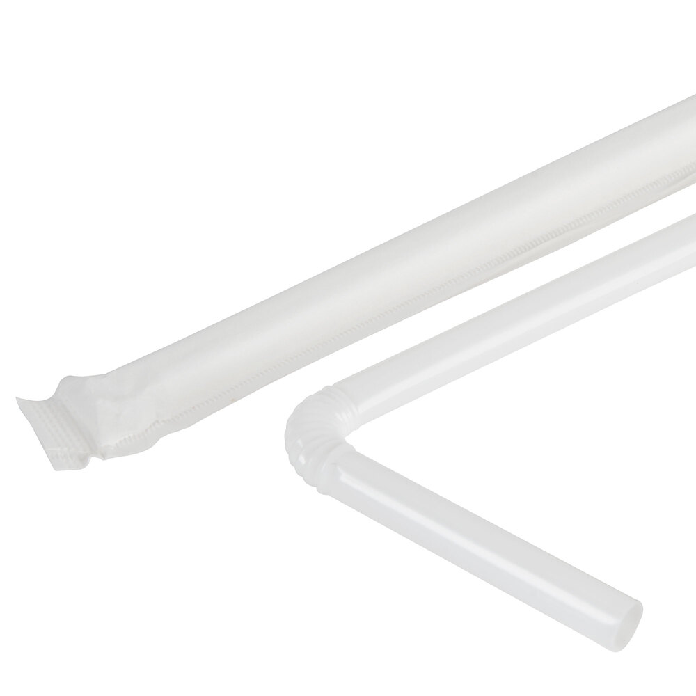 Choice 7 3/4" Wrapped Flex Straw 400 / Box