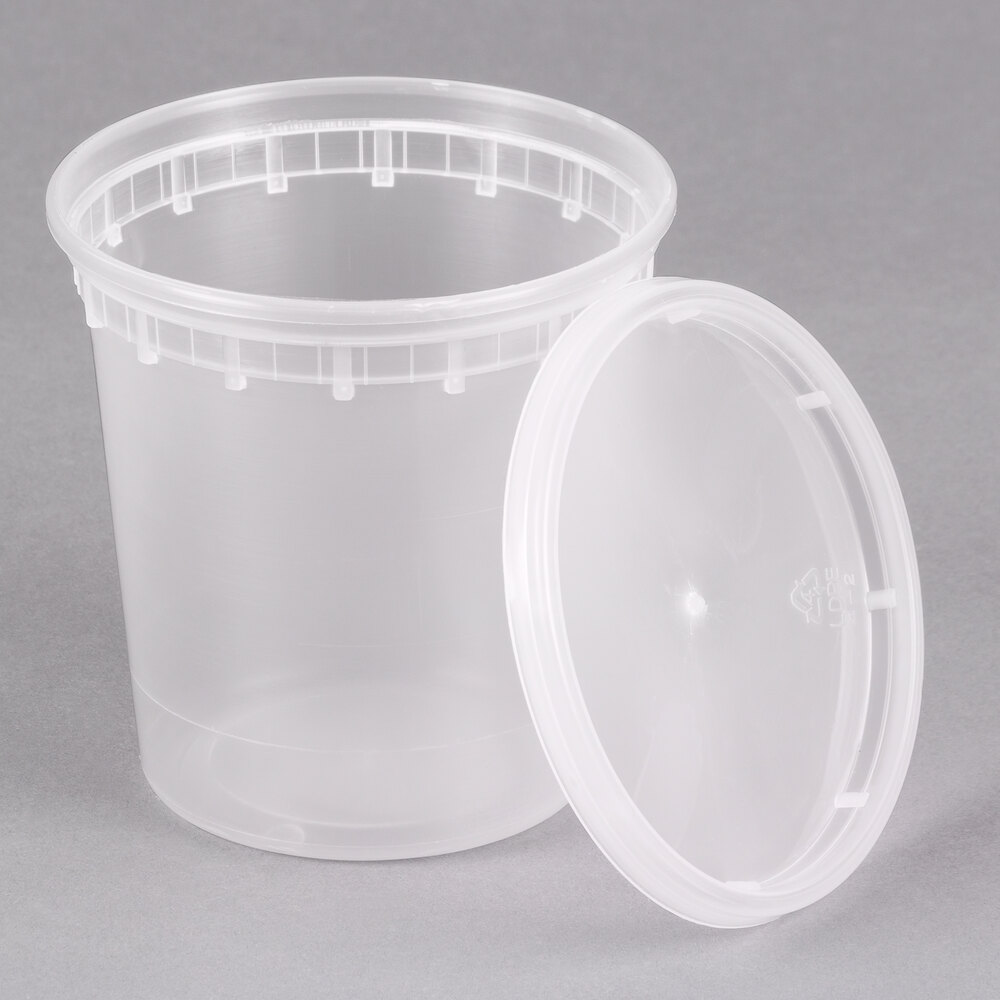 24 oz. Microwavable Translucent Plastic Deli Container