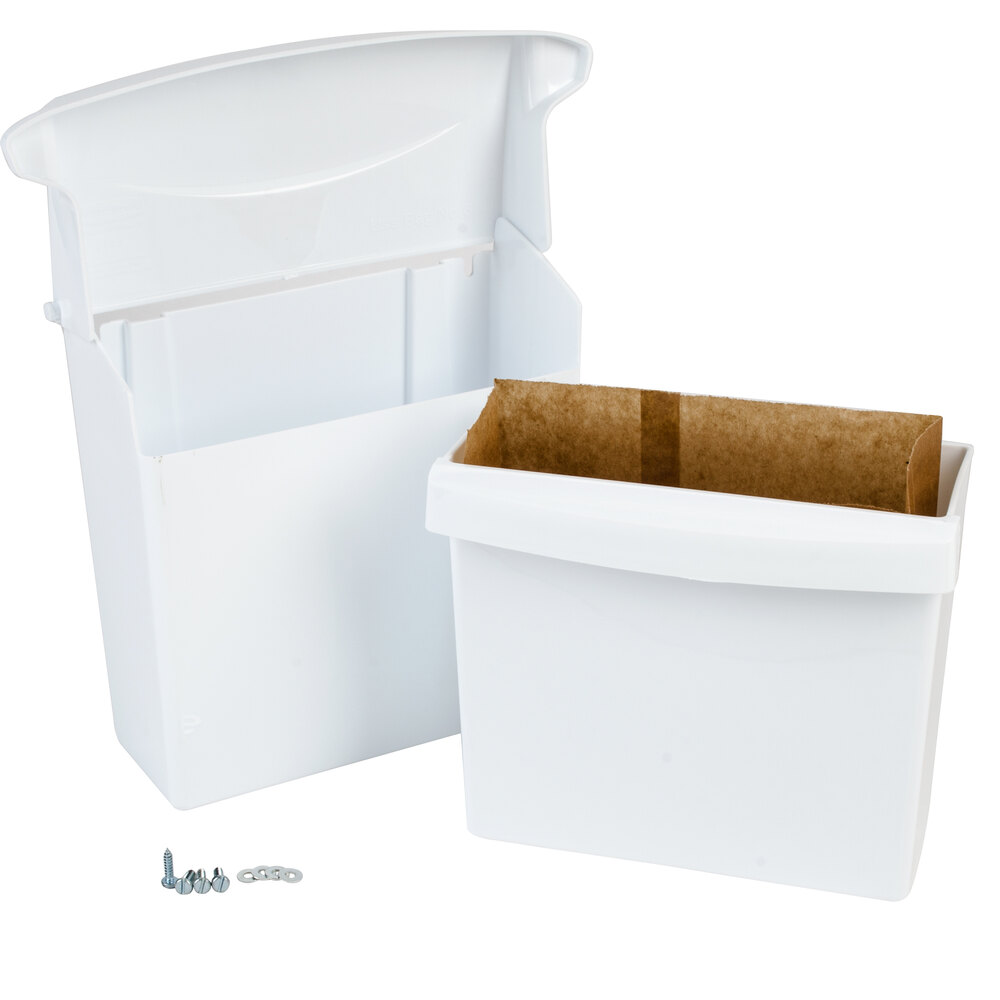 Rubbermaid 6140 Sanitary Napkin Receptacle (FG614000WHT)