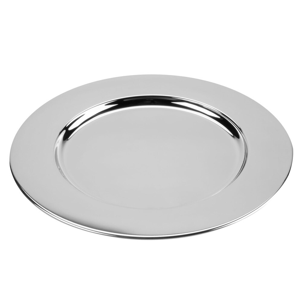 Carlisle 608924 12 3/16" Round Chrome Charger Plate