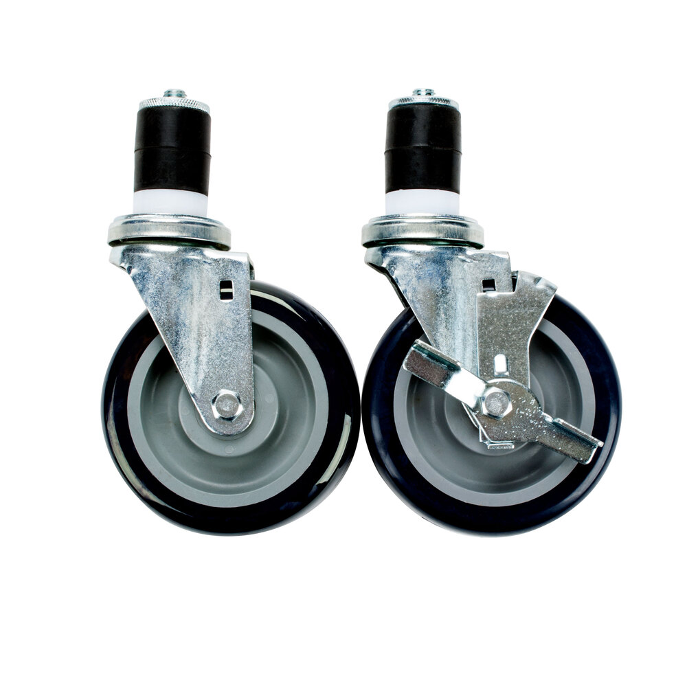 5" Heavy Duty Caster Set for Work Tables and Equipment Stands with 4