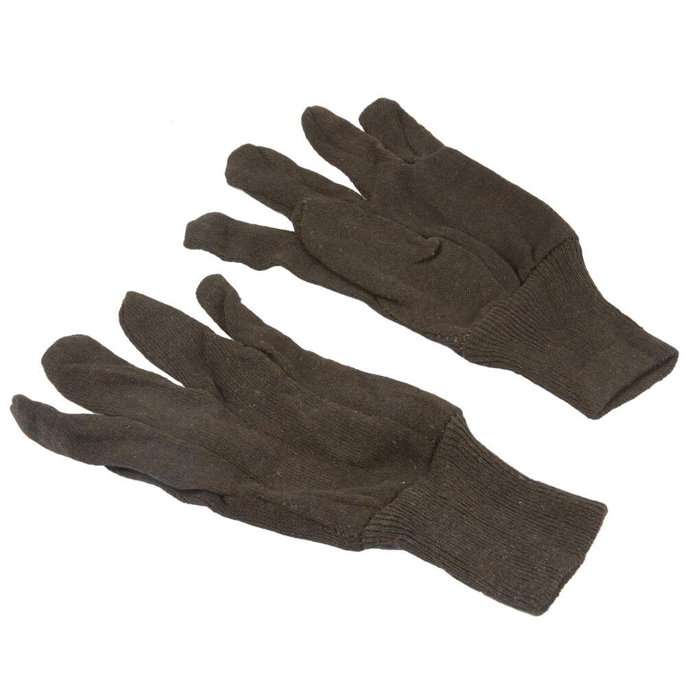 Premium Brown Jersey Gloves Large 12/Pack