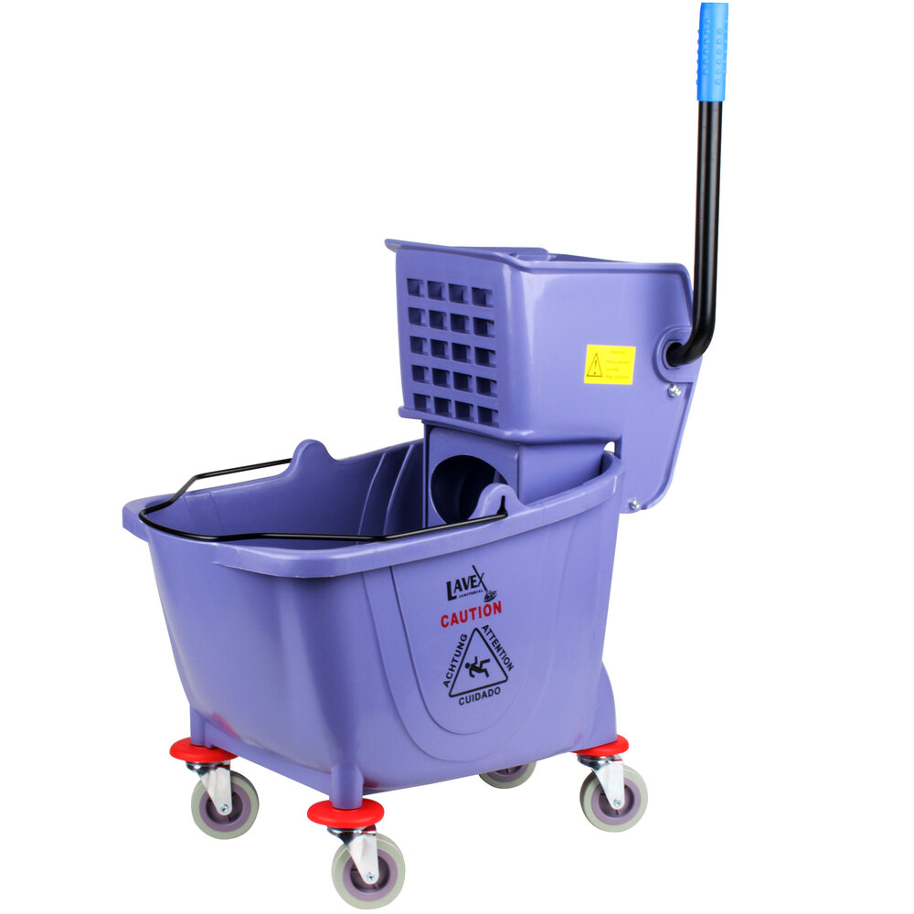 Lavex Janitorial Gray 36 Quart Mop Bucket & Wringer Combo