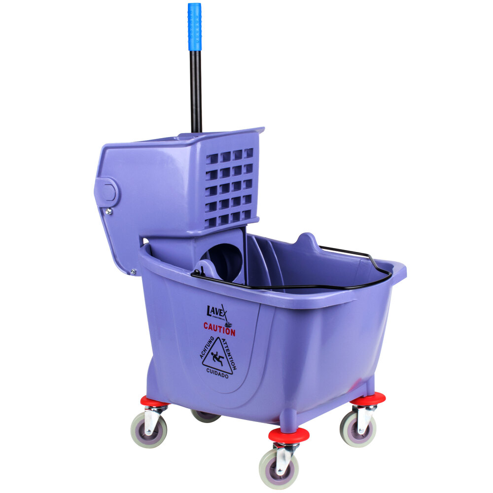 Lavex Janitorial 36 Qt. Gray Mop Bucket & Wringer Combo