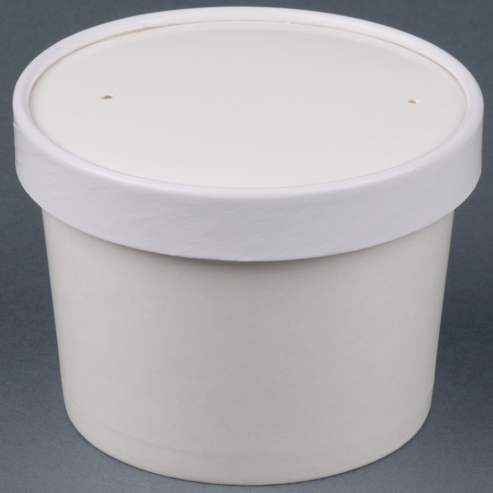 Choice 12 oz. DoubleWall Poly White Paper Soup / Hot Food Cup with