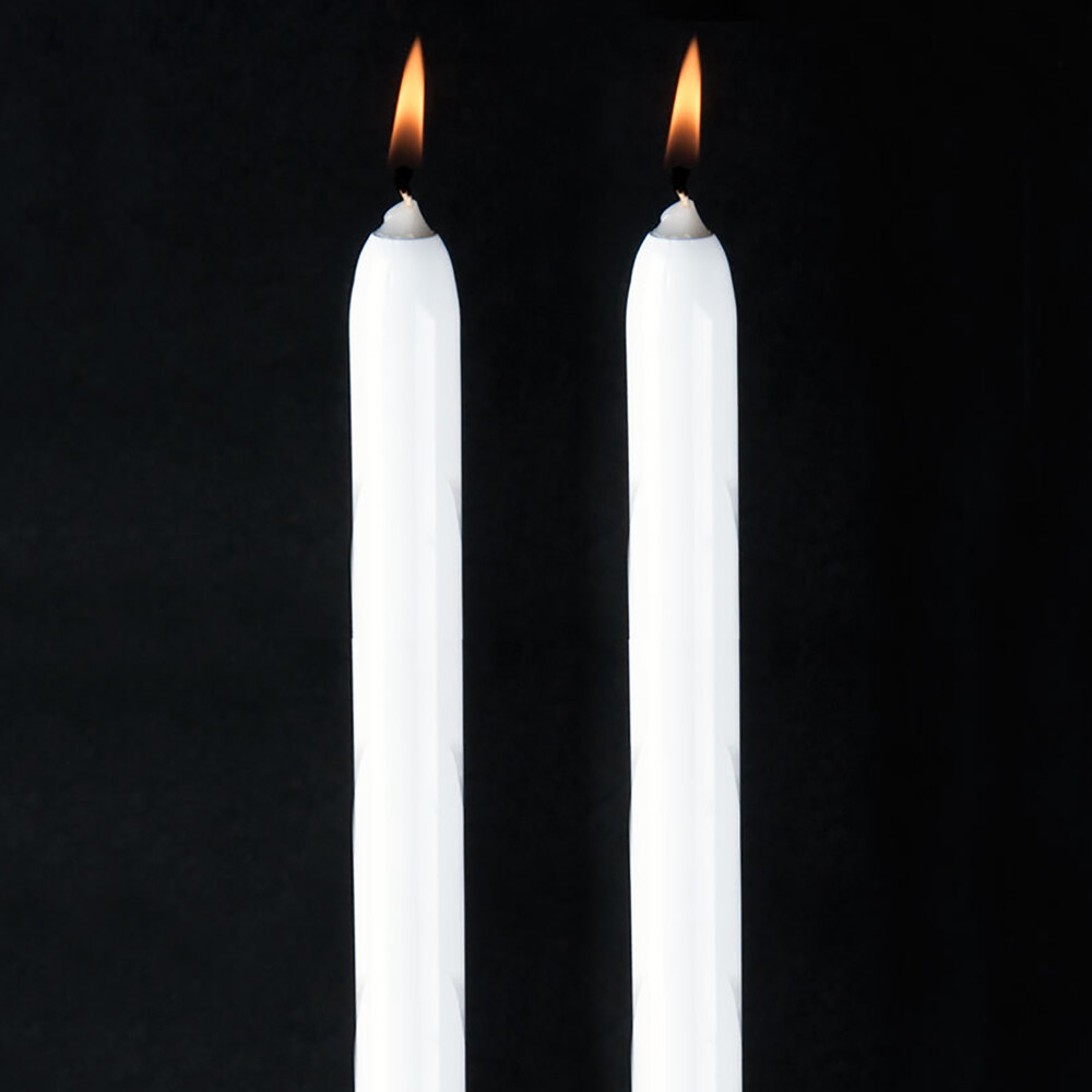 Will & Baumer 12" White Chace Candle Shell 2/Pack