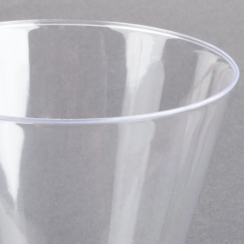 Fineline Savvi Serve 409CL 9 oz. Squat Clear Hard Plastic Tumbler