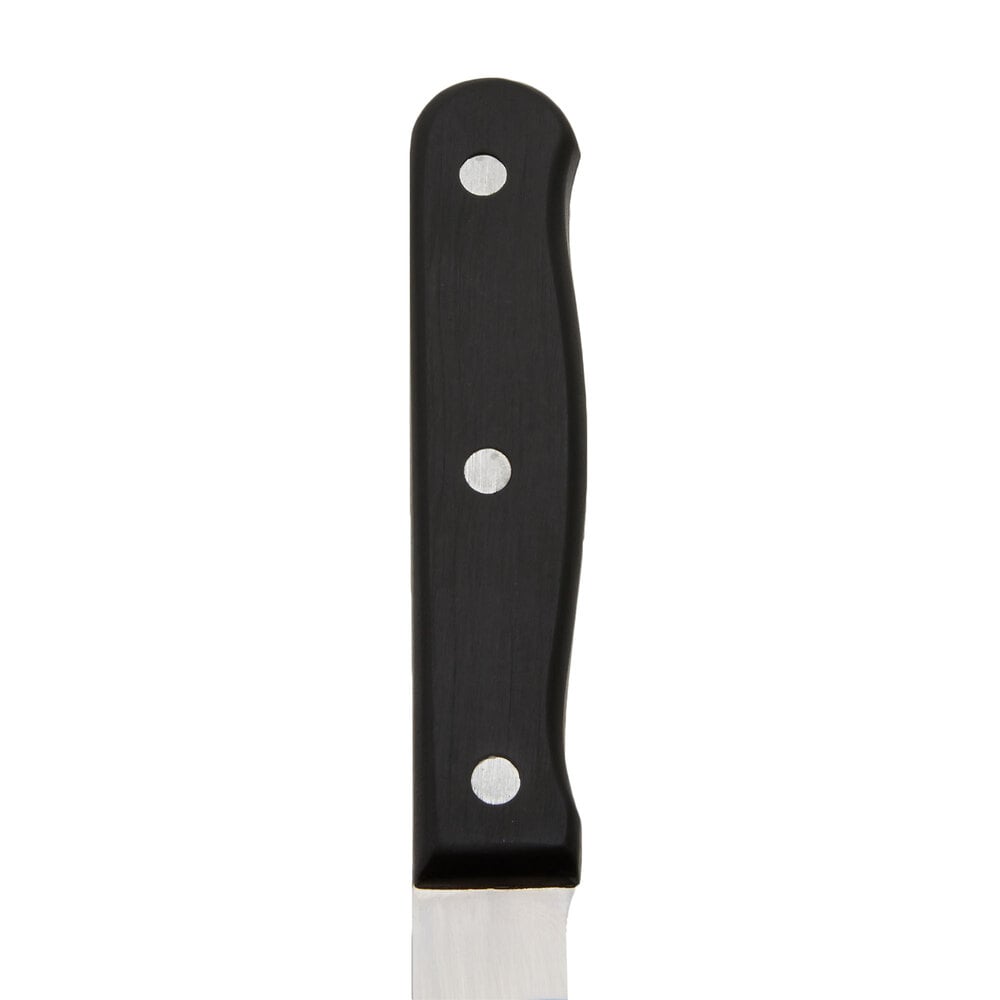 Riveted-on polyoxyethylene black knife handle