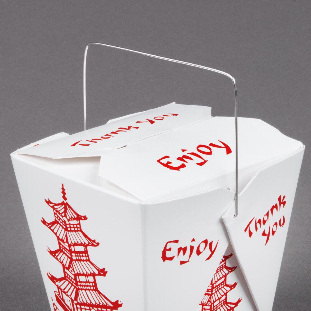 FoldPak 26WHPAGODM 26 oz. Pagoda Chinese / Asian Paper TakeOut