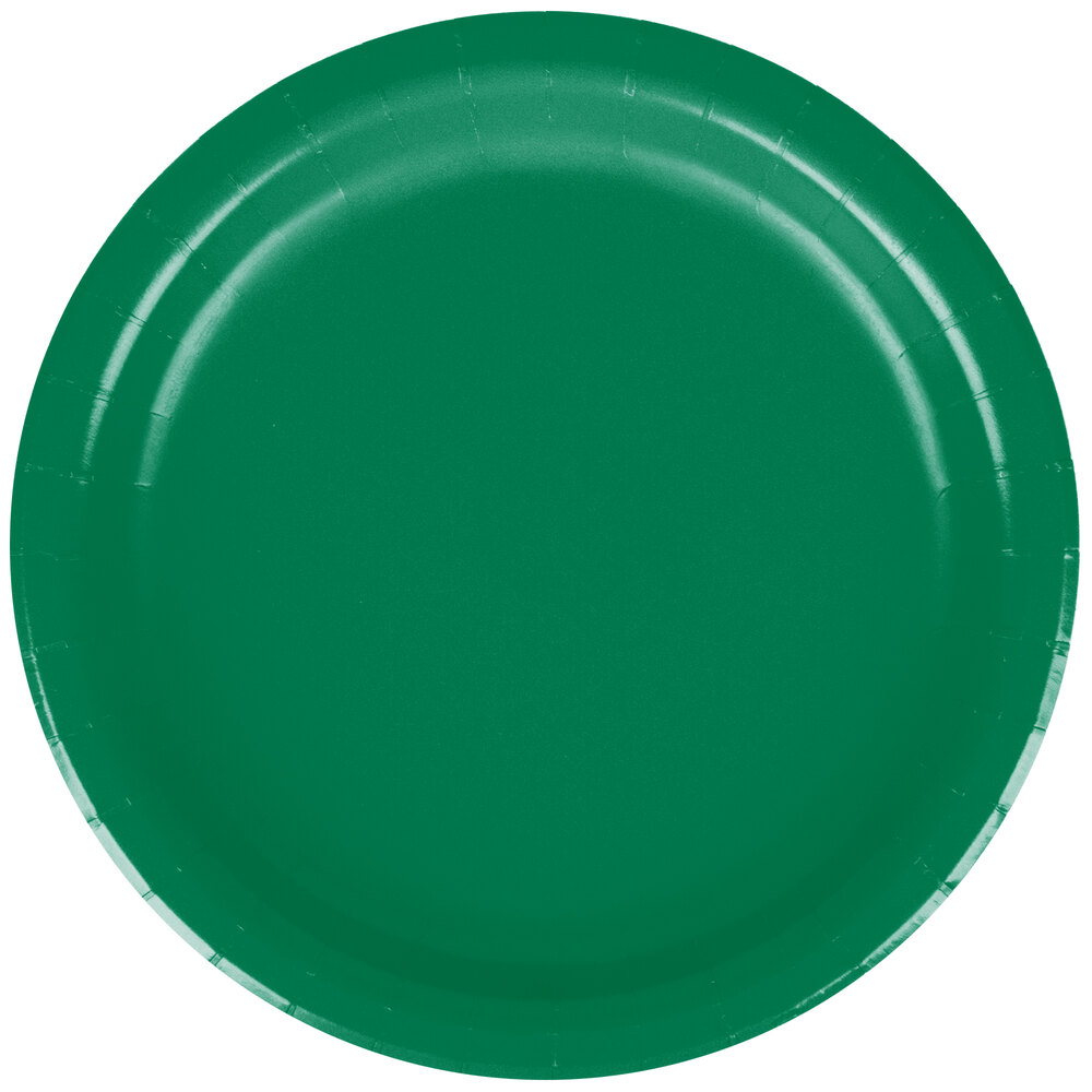 Creative Converting 79112B 7" Emerald Green Paper Plate 240 / Case