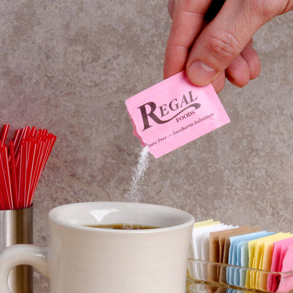 Regal Foods 1 Gram Pink Sugar Substitute Packet 2000/Case