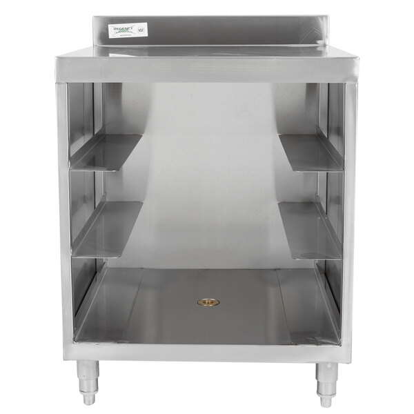 Regency Stainless Steel Flat Top Glass Rack Storage Unit 23" x 24"