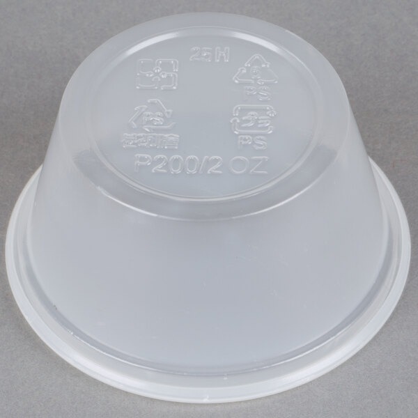 Choice 2 oz. Plastic Souffle Cup / Portion Cup 2500/Case