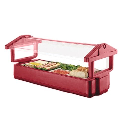 Cambro 4FBRTT 51" x 33" x 27" Red Table Top Food / Salad Bar