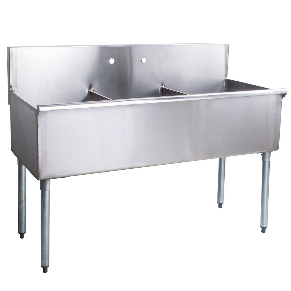 3 Compartment Stainless Steel Commercial Sink