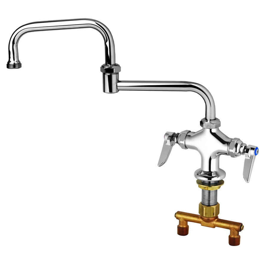 T&S B0251 Deck Mounted Pantry Faucet with Flex Inlets and 15" Double