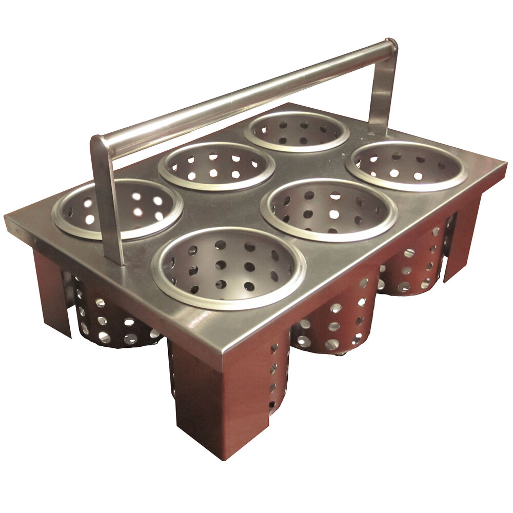 SterilSil E1BS6OEW Stainless Steel DropIn Silverware Cylinder