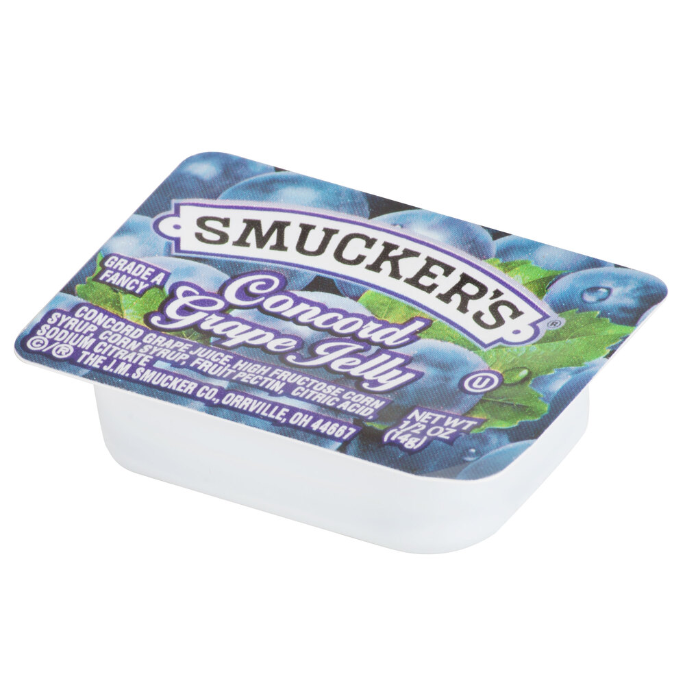 Smucker's Concord Grape Jelly (200) .5 oz. Portion Cups / Case
