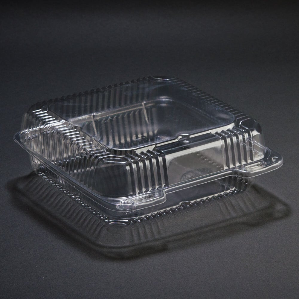Hinged Lid Plastic Containers. Dart Clear Hinged Lid Plastic Container