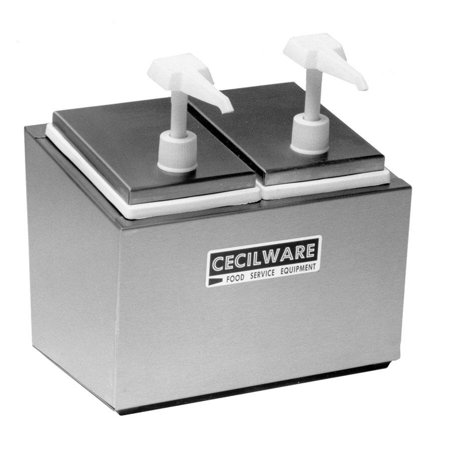 Cecilware 244E Economy Pumps Stainless Steel Condiment Rail with Two