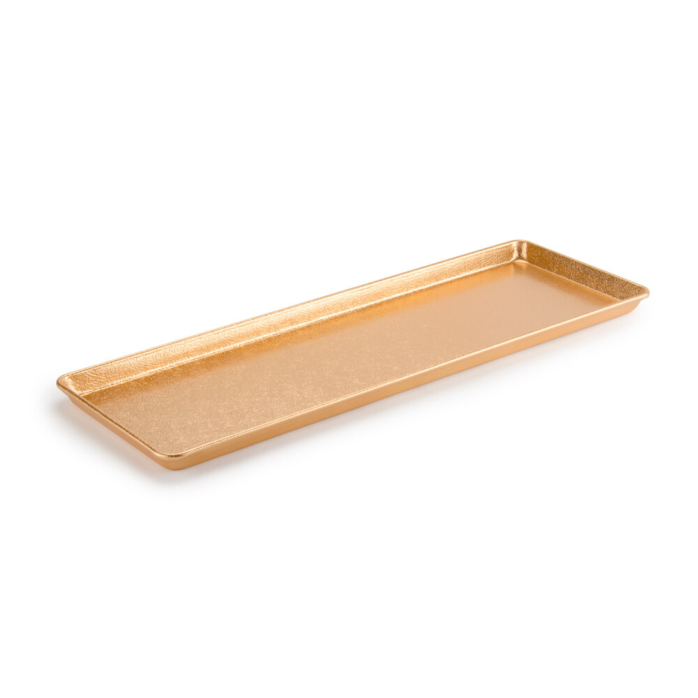 Chicago Metallic 40920 9" x 26" Bakery Display Tray Gold
