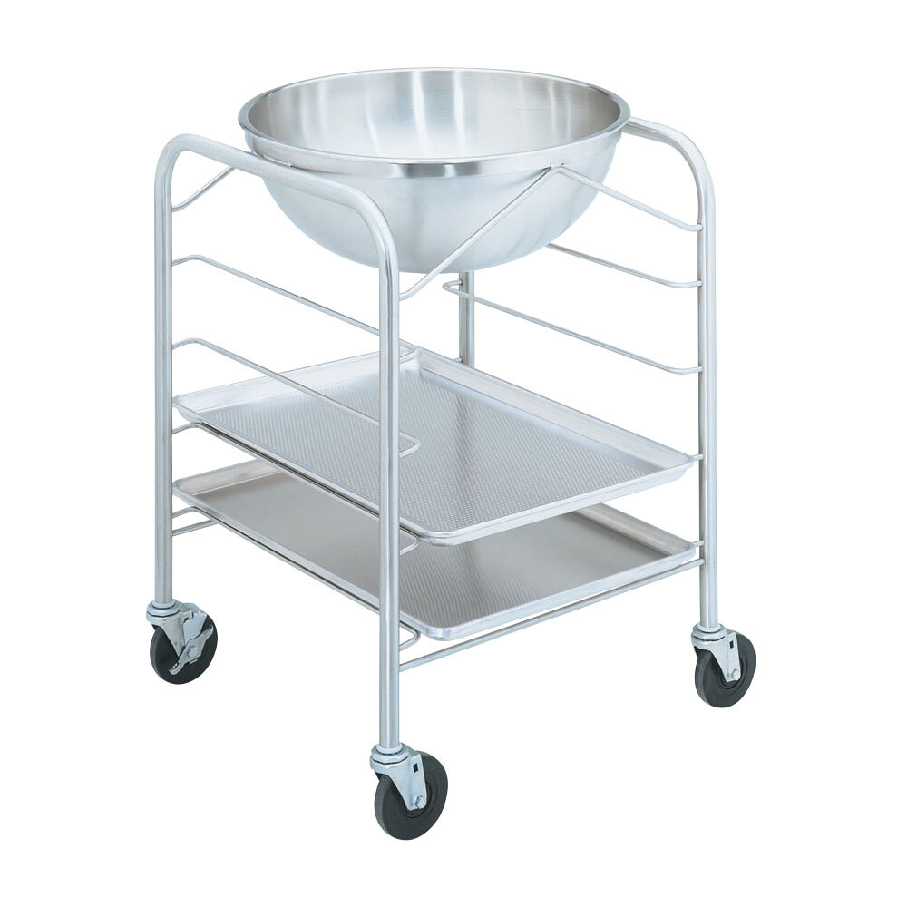 Vollrath 79302 Stainless Steel Mobile Mixing Bowl Stand with 30 Qt