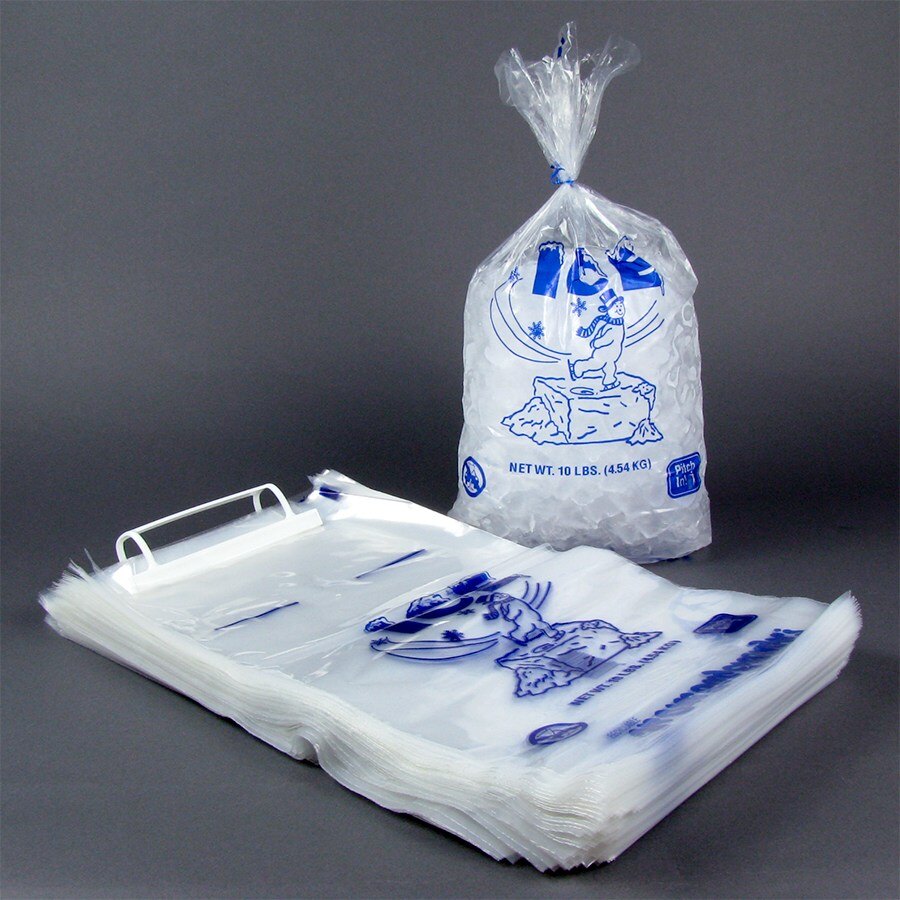 8 lb. Ice Bag Wicketed with Handle 1000/Case