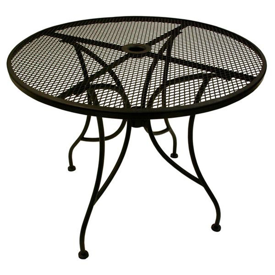 American Tables & Seating ALM30 30" Round Mesh Top Outdoor Table with