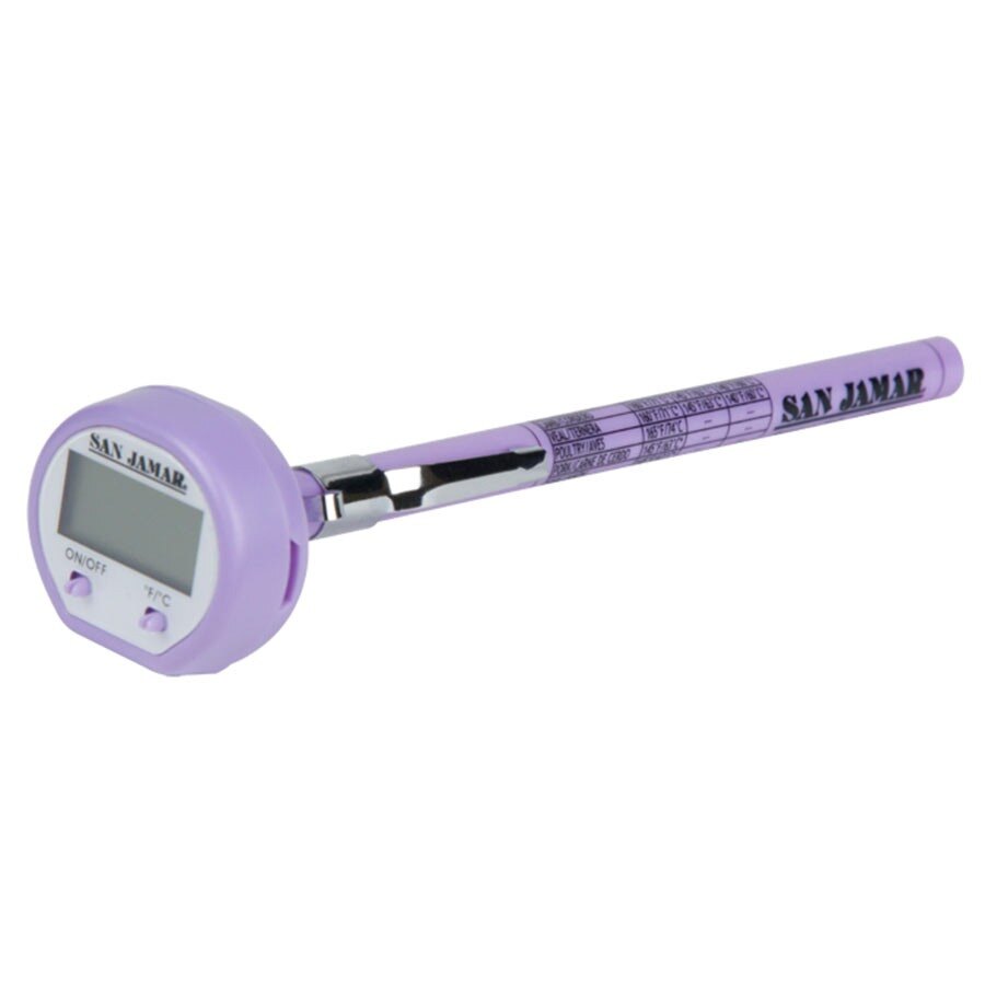 Purple Digital Pocket Thermometer with Sleeve