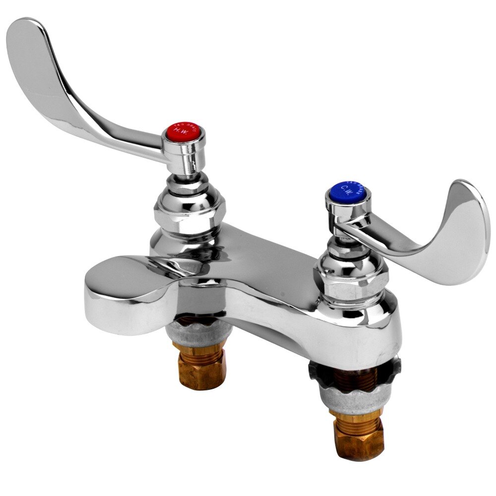 T&S B0894CR Deck Mount Medical Mixing Faucet with 4" Centers, 4