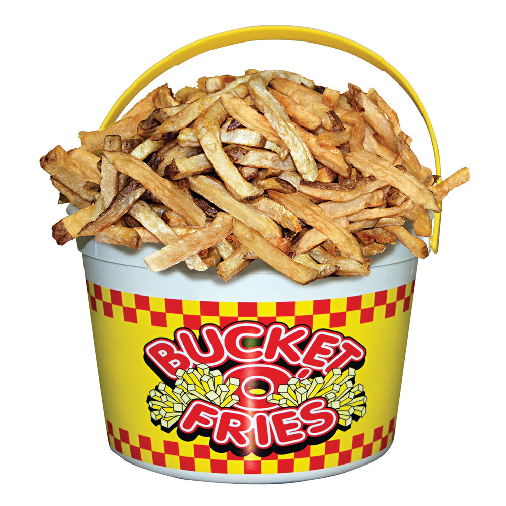 48 oz. Plastic French Fry Bucket with Handle 160 / Case