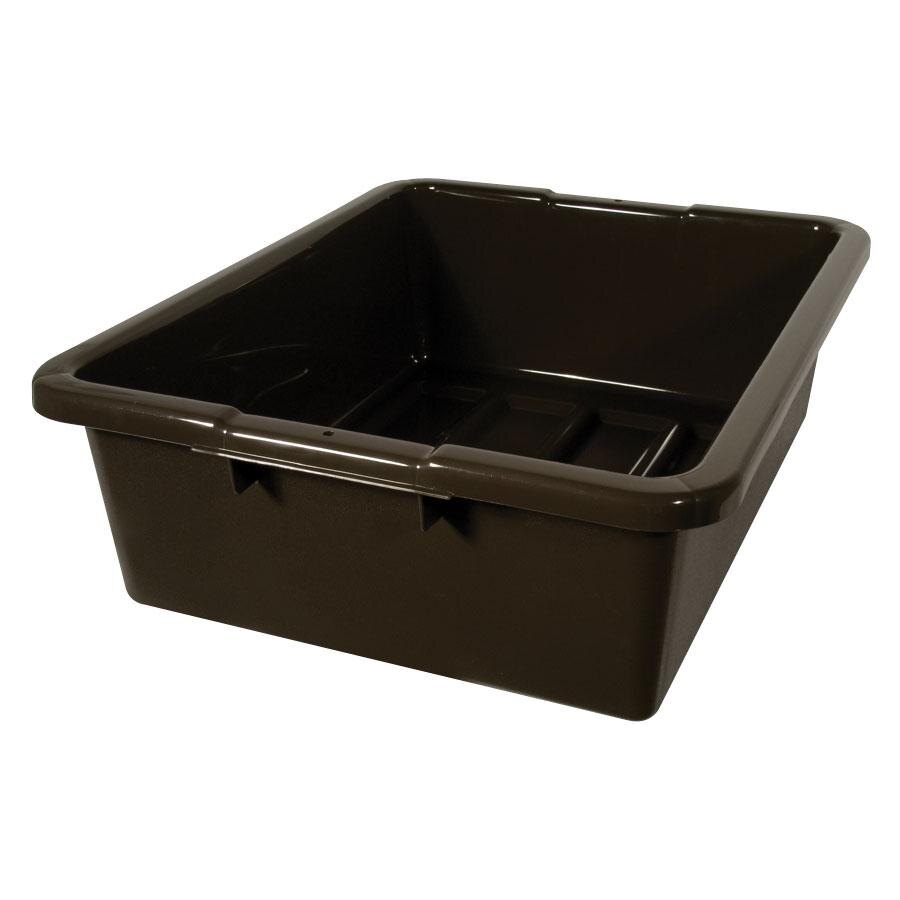 Rubbermaid 335192 Brown 21" x 17" x 7" Plastic Bus Tub, Bus Box