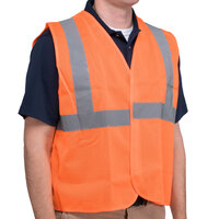 Cordova Orange Class 2 High Visibility Surveyor's Mesh Safety Vest with Hook & Loop Closure - Medium