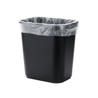 black trash can with liner inside