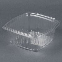 Genpak AD64 8 inch x 8 1/2 inch x 3 1/4 inch 2 Qt. Clear Hinged Deli Container - 100/Pack