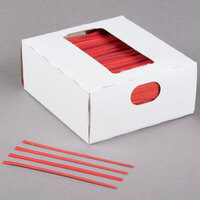 Bedford Industries Inc. 4 inch Red Laminated Paper Bag Twist Ties - 2000/Box