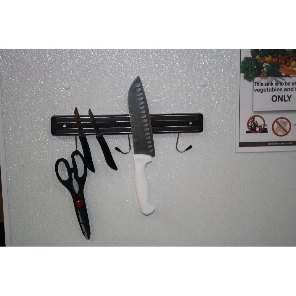 Tablecraft 2913P 13" Black Knife Holder / Strip