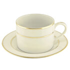 10 Strawberry Street Cream Double Gold Porcelain Dinnerware