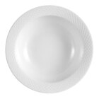 CAC Boston Embossed Bright White Porcelain Dinnerware