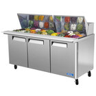 72" Commercial Sandwich / Salad Preparation Refrigerators