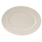 Tuxton Meridian Swirl Rim Ivory (American White) China Dinnerware