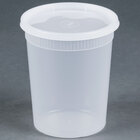 Newspring YSD2532 32 oz. Translucent Round Deli Container Combo Pack - 240/Case