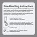 Noble Products 2 inch x 2 inch Safe Food Handling Instructions Permanent Label with Dispenser Carton